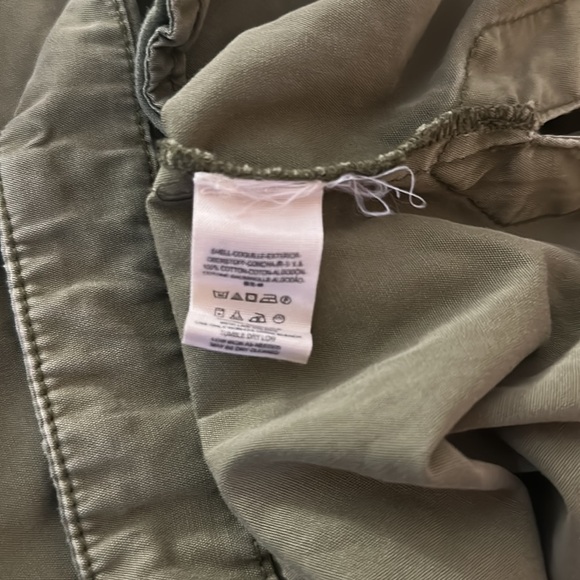 Free people pull over army green lace up safari style jacket size small pockets - Picture 7 of 7